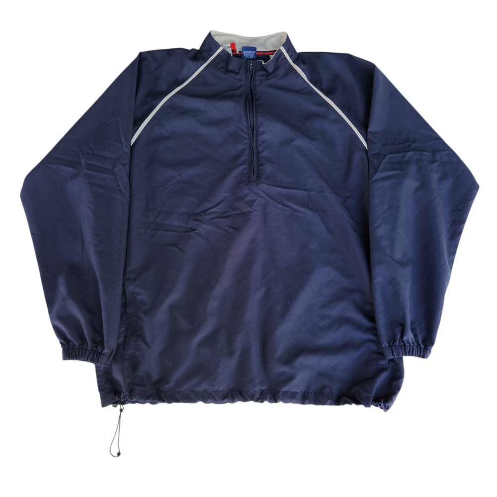 Vintage Smith & Tweed Mens Golf Cover Up 2XL 1/4 Zip Outerwear Navy Blue